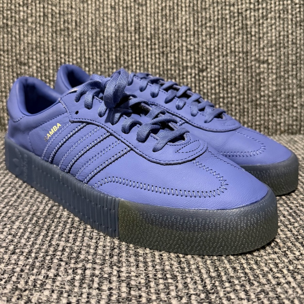 Adidas Sambarose True Lilac Purple Platform Sneakers Womens 10 B37068